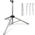 Height Adjustable Silver Satellite Stand inc Ground Pegs