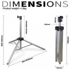 Height Adjustable Silver Satellite Stand inc Ground Pegs