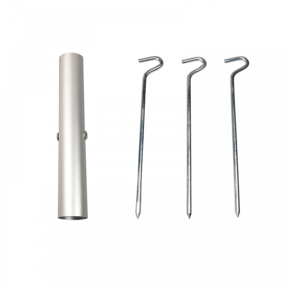 Height Adjustable Silver Satellite Stand inc Ground Pegs