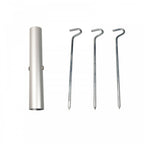 Height Adjustable Silver Satellite Stand inc Ground Pegs