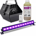 UV Bubble Effect Machine including Fluid and UltraViolet Batten Light