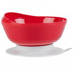 Pair of Red Dignity Bowl Spill Proof Non Slip Suction Base