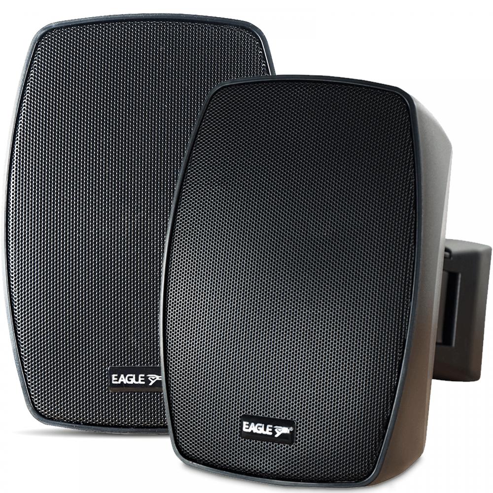 Pair of 6.5" Wall Speakers Indoor Outdoor Waterproof