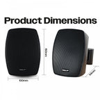 Pair of 3" Wall Speakers Indoor Outdoor Waterproof