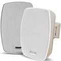 Pair of 4" Wall Speakers Indoor Outdoor Waterproof White