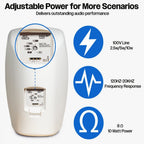 6-Zone Wall Mount Speaker System inc 6 White Speakers and Cable