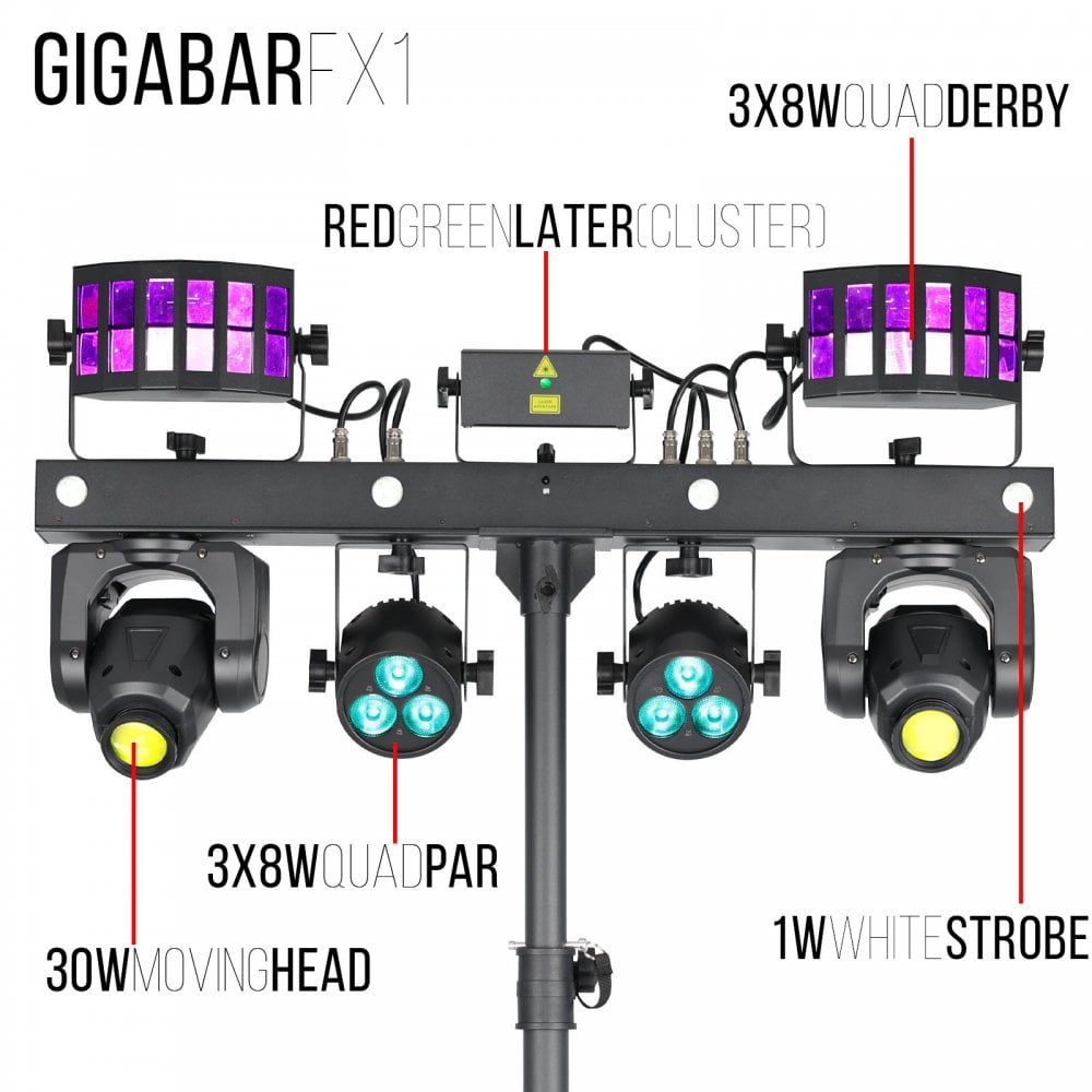 Gigabar FX1 DJ Gig Party Bar Lighting System