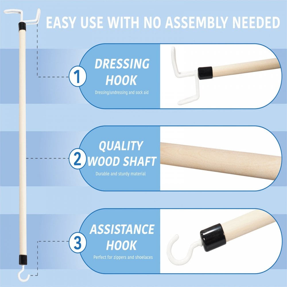 Mobility 27" Lightweight Dressing Stick with Push / Pull Hook (69cm)