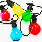 10 Large Multi Coloured LED Festoon Garden String Lights