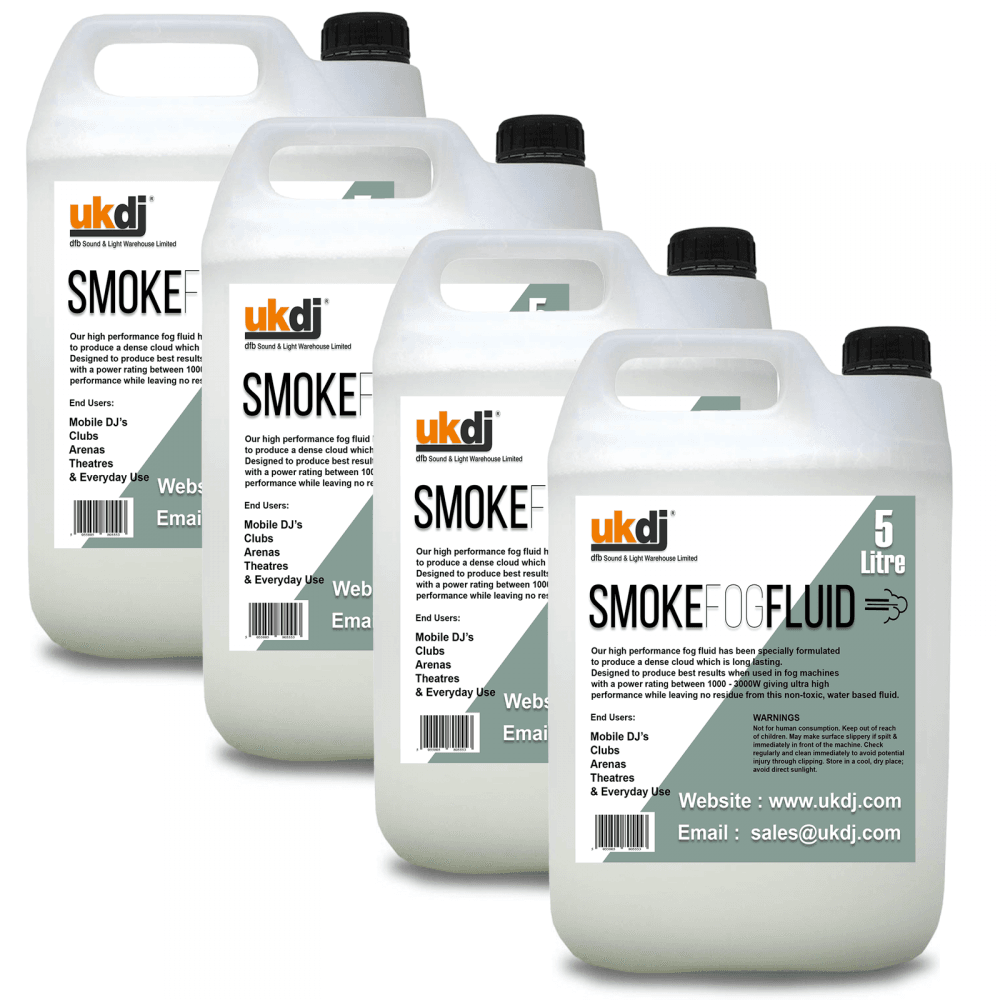 4 x 5L Premium FOG Smoke Fluid 20 Litre