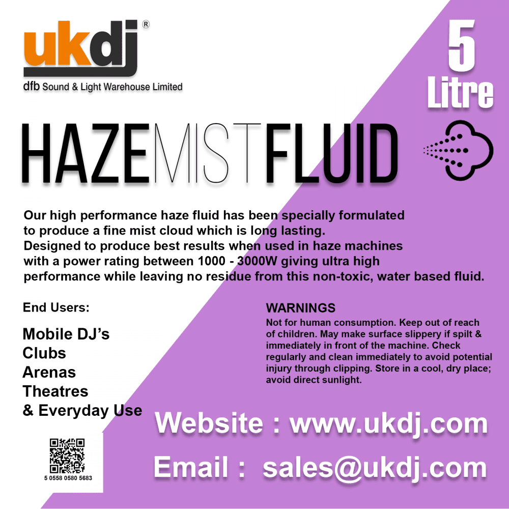 4 x 5L Premium Class Quality Haze Mist Fluid Suitable For Hazer Machines 20L