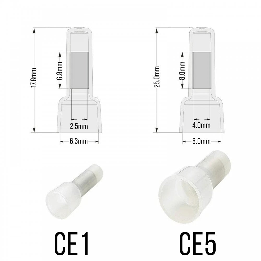 Transparent Plastic Wire Crimp Cable Connector 10pcs