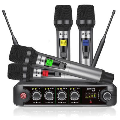 XU series UHF Quad Handheld Microphone System