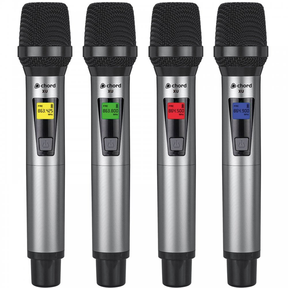XU series UHF Quad Handheld Microphone System