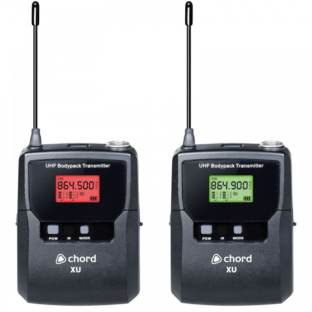 XU series UHF Double Headset Lapel Microphone System