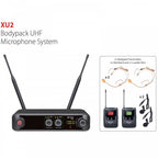 XU series UHF Double Headset Lapel Microphone System