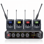 XU series UHF Quad Headset Lapel Microphone System