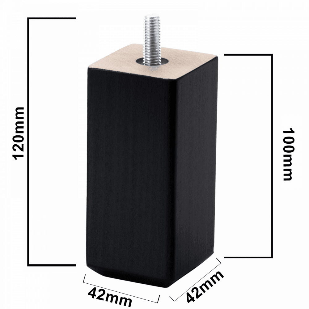 Set of 4 Screw Fixing Bed Raisers 100mm Height