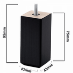 Set of 4 Screw Fixing Bed Raisers 75mm Height