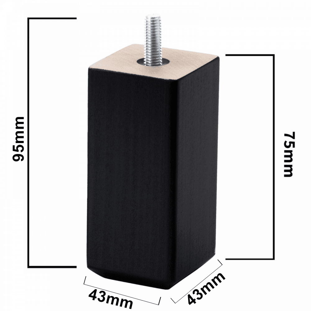 Set of 4 Screw Fixing Bed Raisers 75mm Height