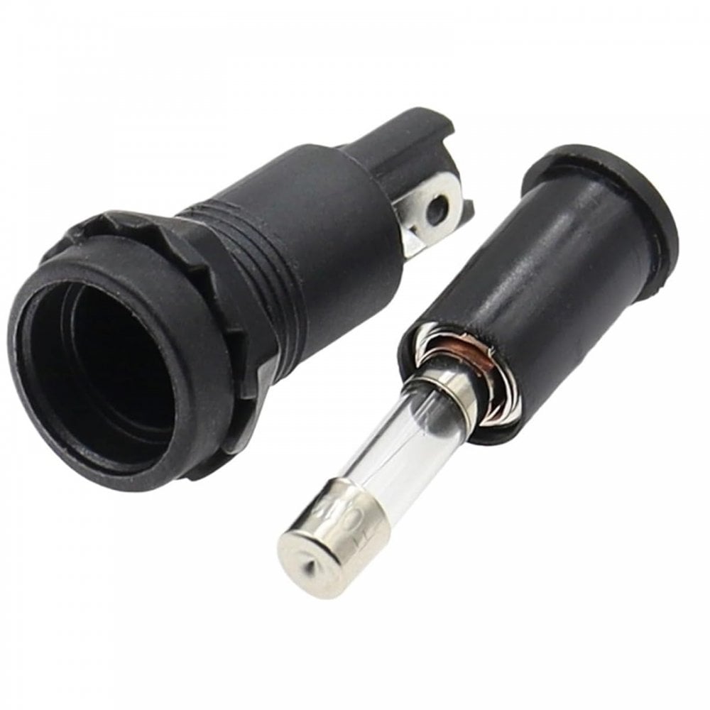 Panel Mounted Fuse Holder for 5mm x 20mm Glass Fuses