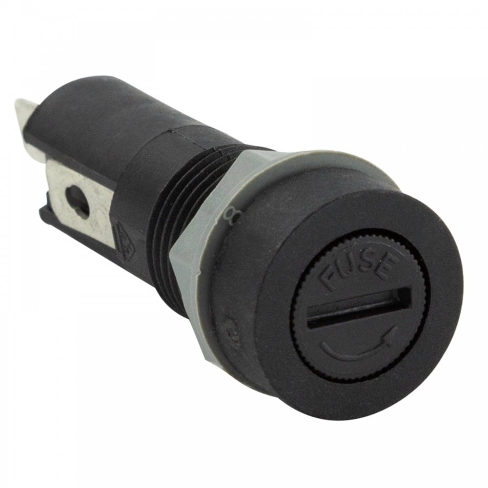 Panel Mounted Fuse Holder for 5mm x 20mm Glass Fuses