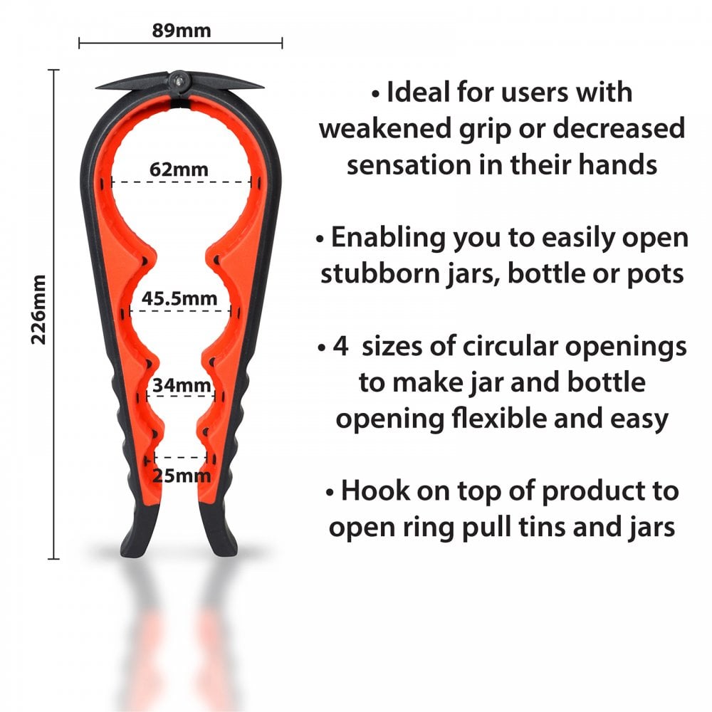 Universal Jar and Bottle Opener Black Red