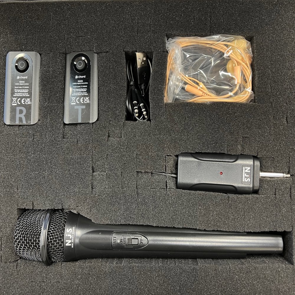 In-Ear Monitoring System with UHF Microphone Cased