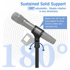 Small Desk Top Microphone Stand Heavy Base Mic Holder