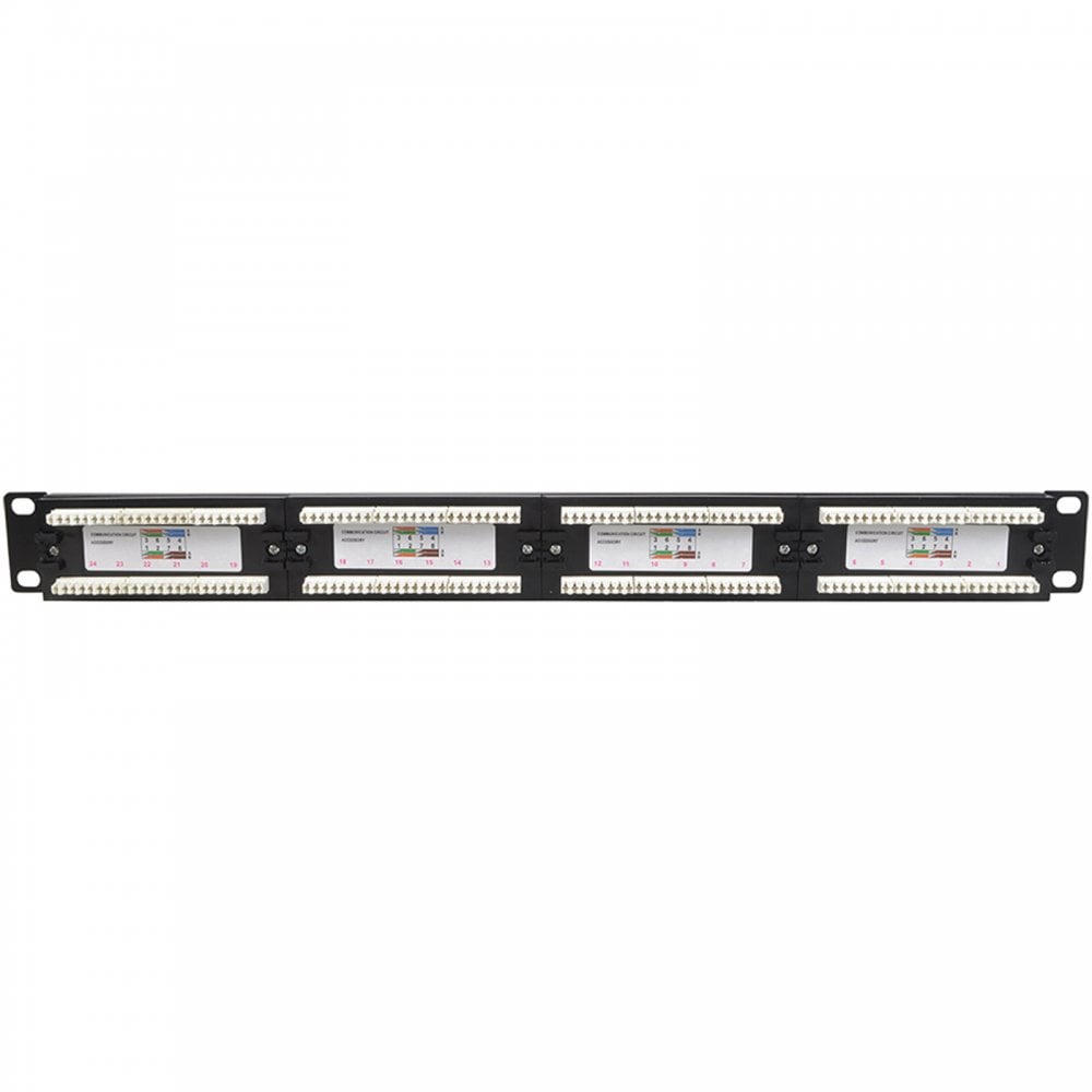 19-Inch CAT5 CAT6 IDC Patch Panel 24 Way