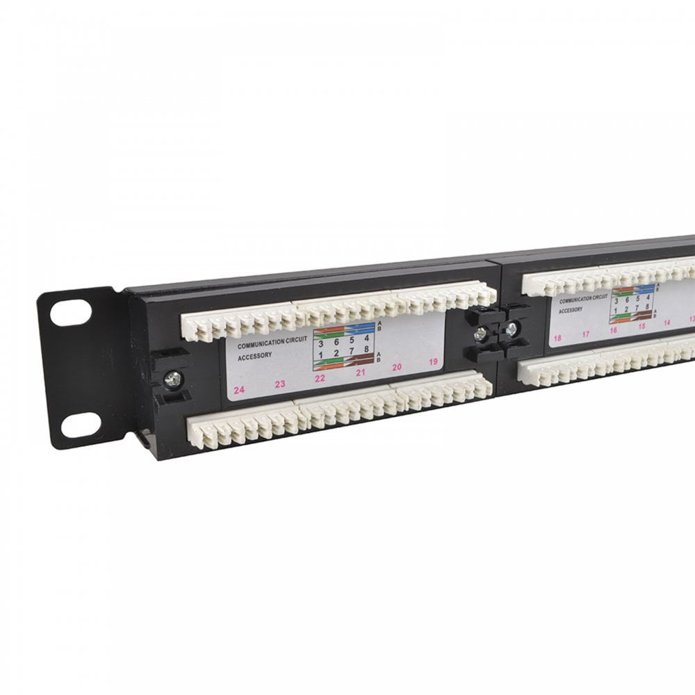 19-Inch CAT5 CAT6 IDC Patch Panel 24 Way