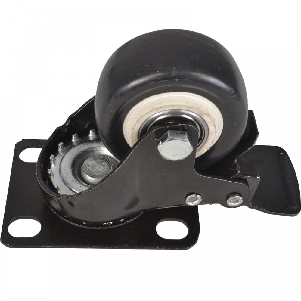4x Braked Castor Wheels for Racks Cases