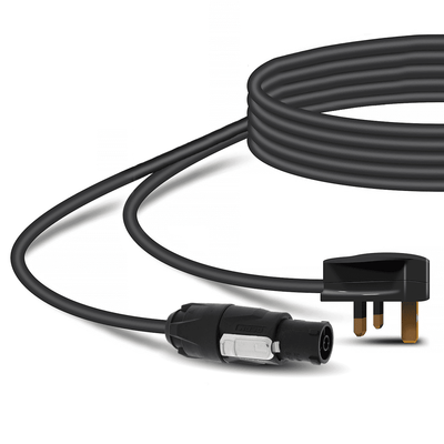 2-10M PowerCON Lead TR1 to UK Mains Plug 13A