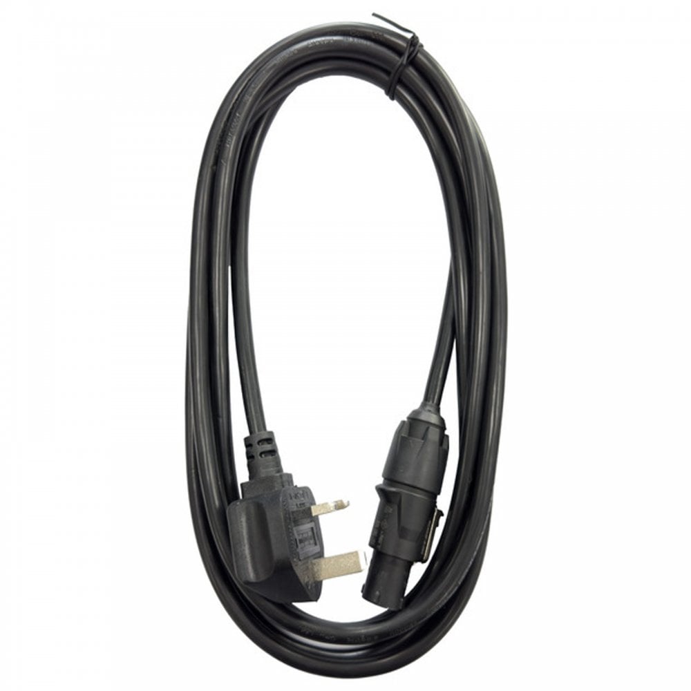 2-10M PowerCON Lead TR1 to UK Mains Plug 13A