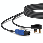 2-10M PowerCON Twist Lock Lead to UK Mains Plug 13A