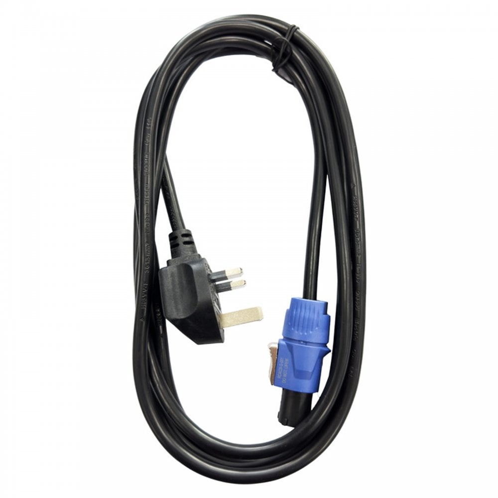 2-10M PowerCON Twist Lock Lead to UK Mains Plug 13A