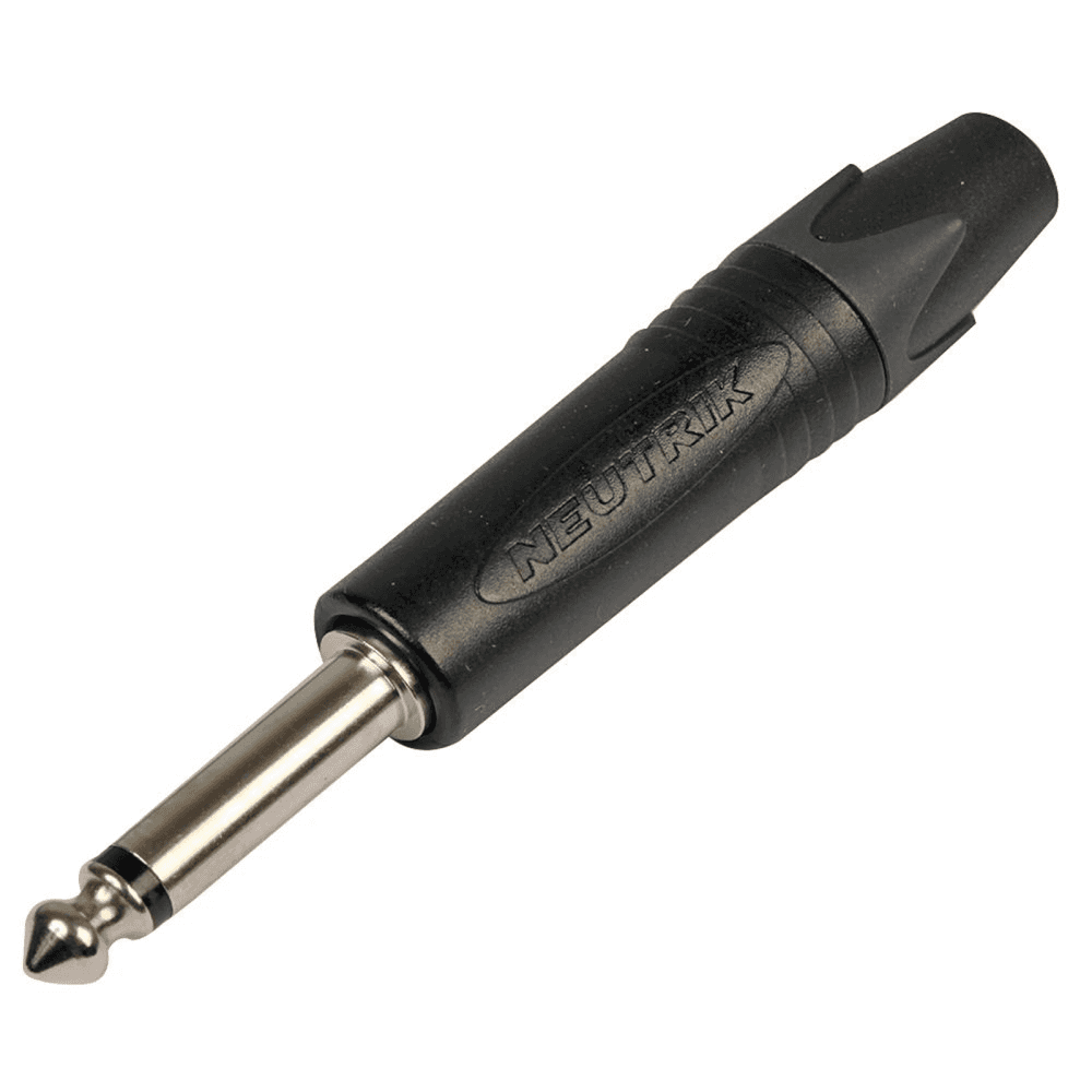 NP2X-BAG 6.35mm Mono Black Metal Jack Plug