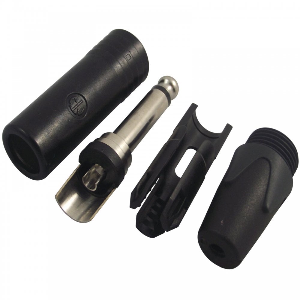 NP2X-BAG 6.35mm Mono Black Metal Jack Plug