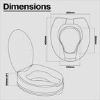 4 Inch Senator Plastic Raised Toilet Seat TPR Padding and Lid