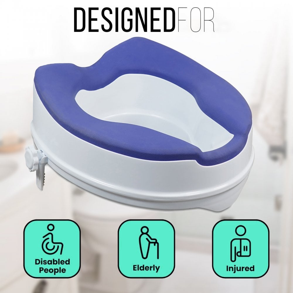 4 Inch Senator Plastic Raised Toilet Seat TPR Padding