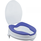 4 Inch Senator Plastic Raised Toilet Seat TPR Padding and Lid