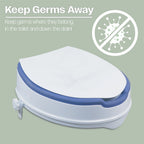 4 Inch Senator Plastic Raised Toilet Seat TPR Padding and Lid