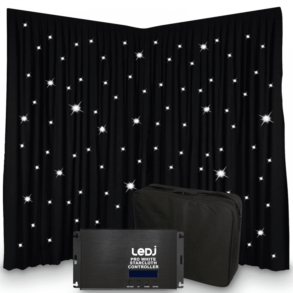 Pro LEDJ Star Cloth Drape Lighting Systems Including Controller
