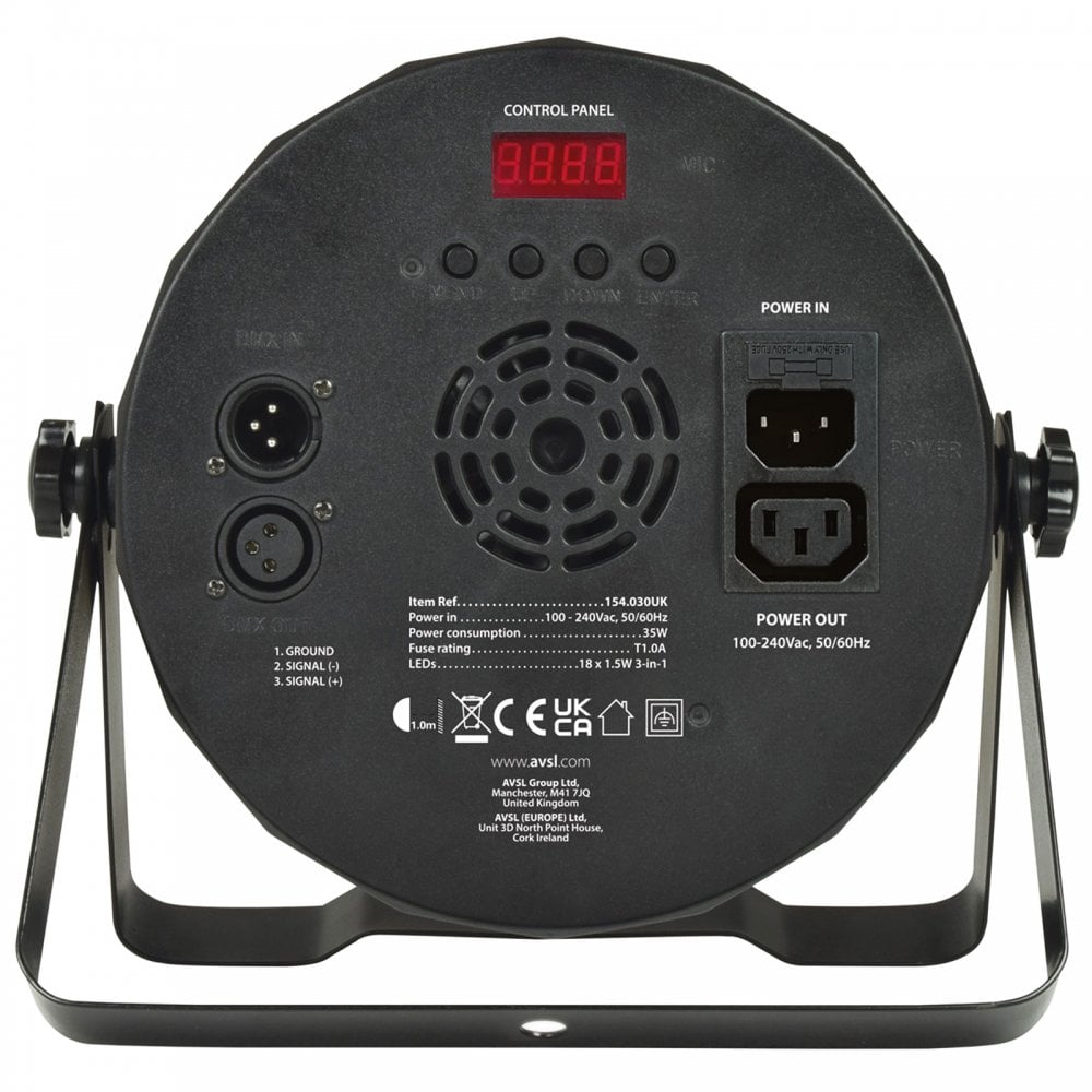 4x Par100 18 Tri LED Par Light Fixture inc Remote