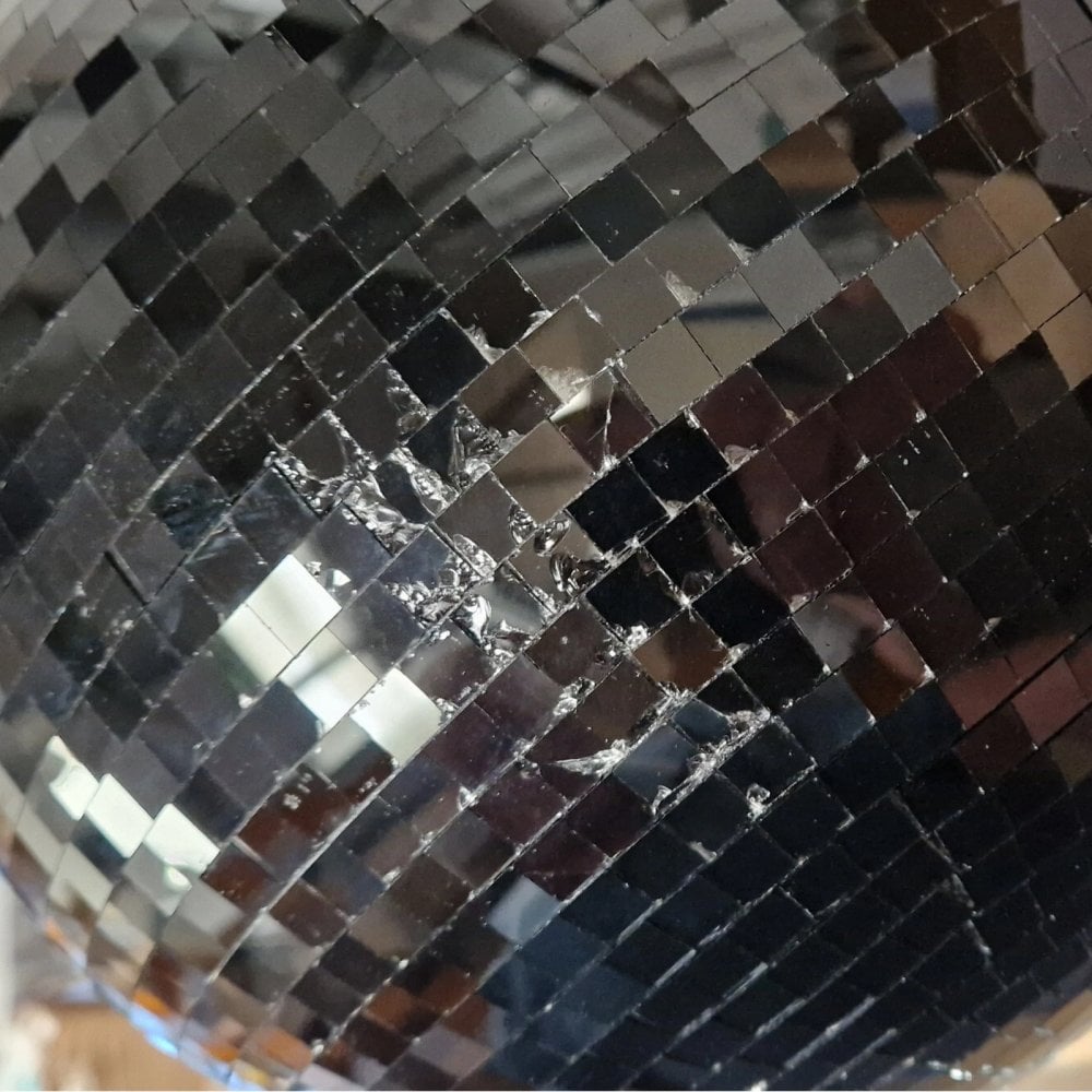 Lightweight Black Mirror Ball 12"