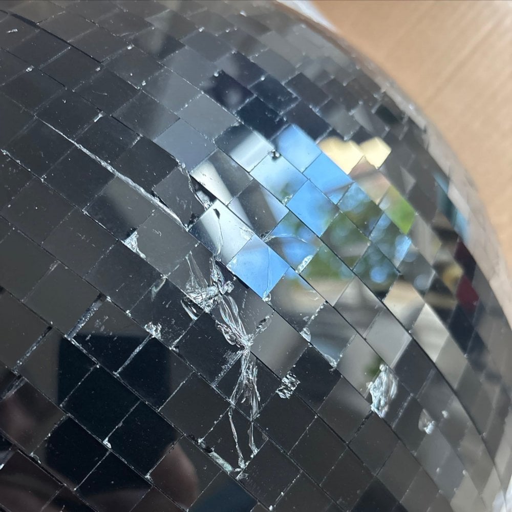 Lightweight Black Mirror Ball 12"
