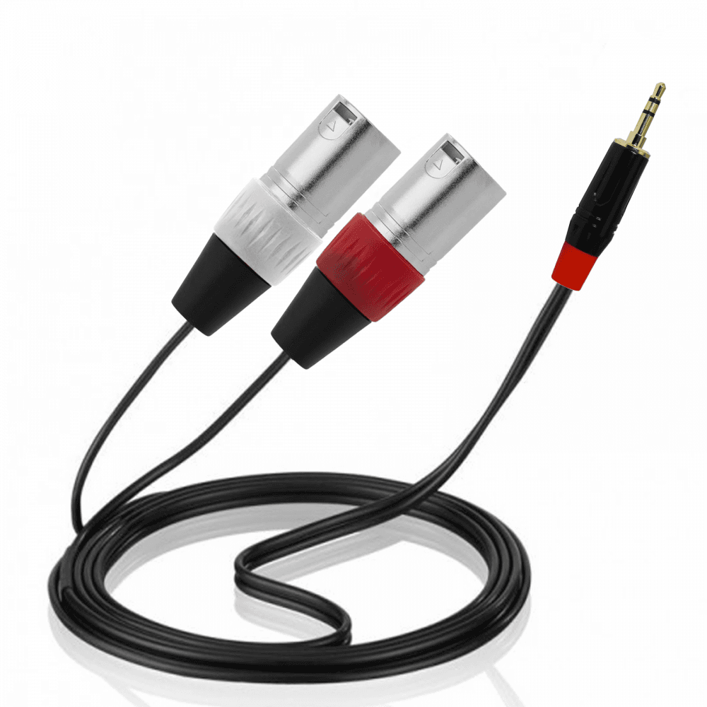 Twin XLR Jack Speaker Audio Cable 0.5m to 3m
