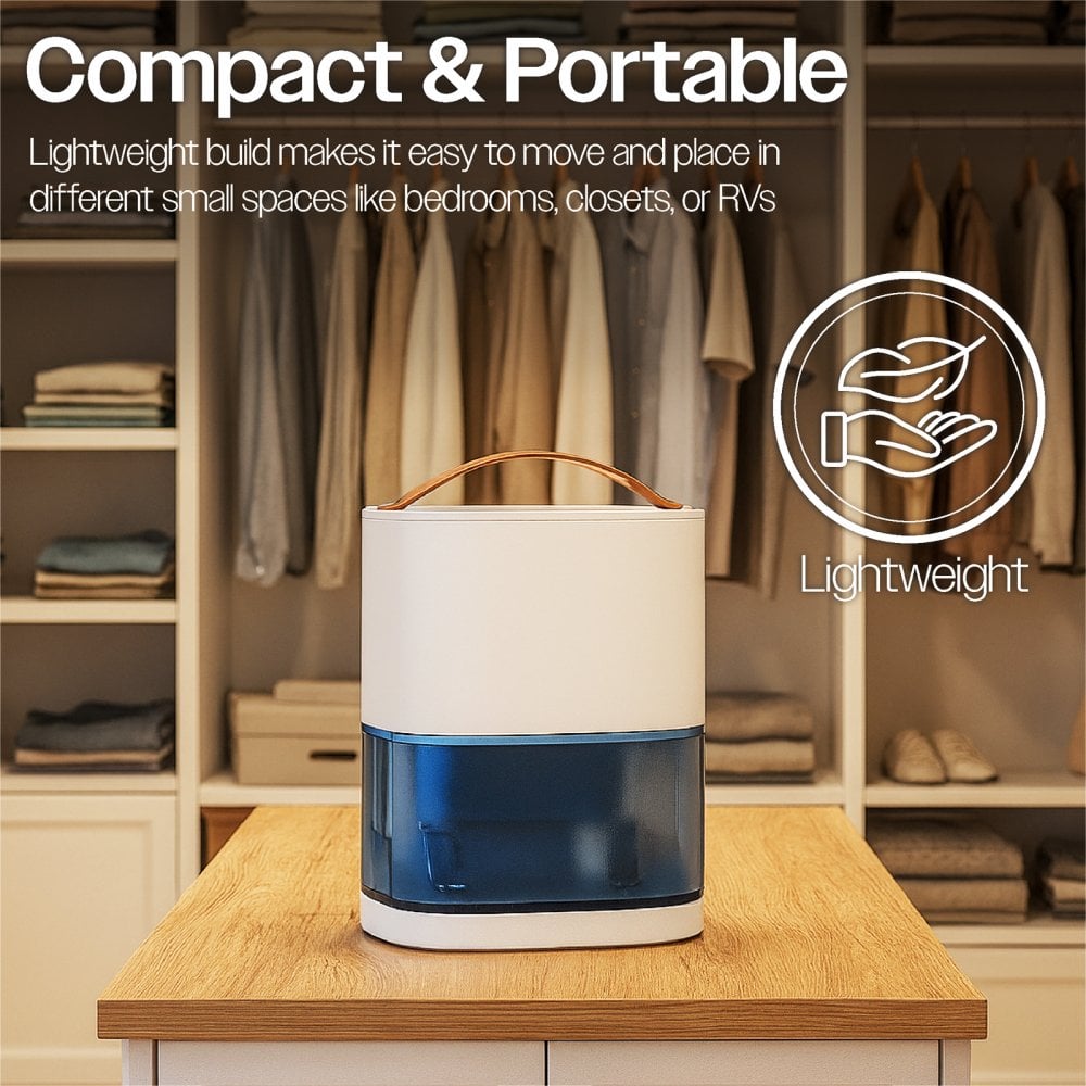Compact 200ml Per Day Dehumidifier Ultra Quiet