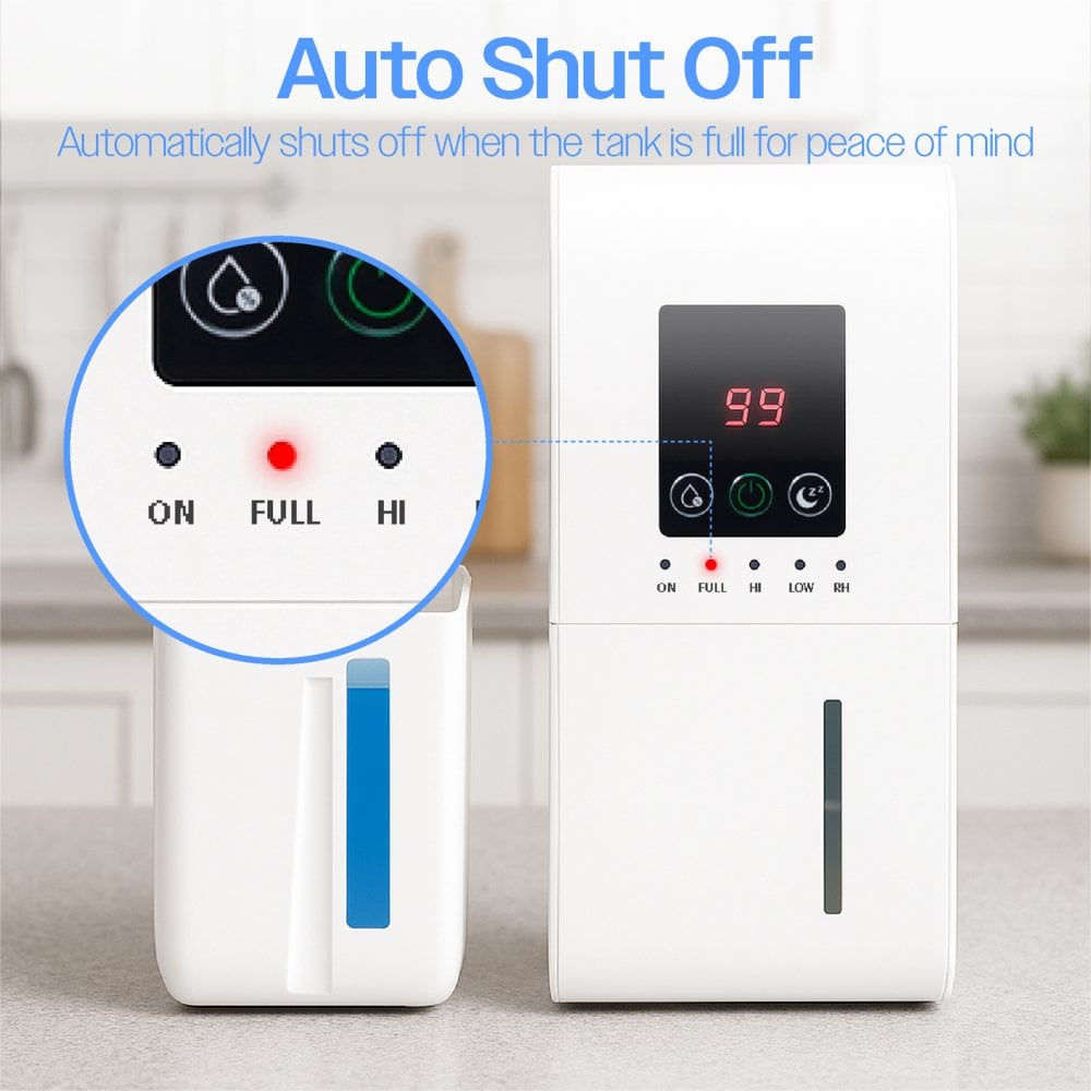 Wall or Freestanding 500ml Per Day Smart Dehumidifier Peltier