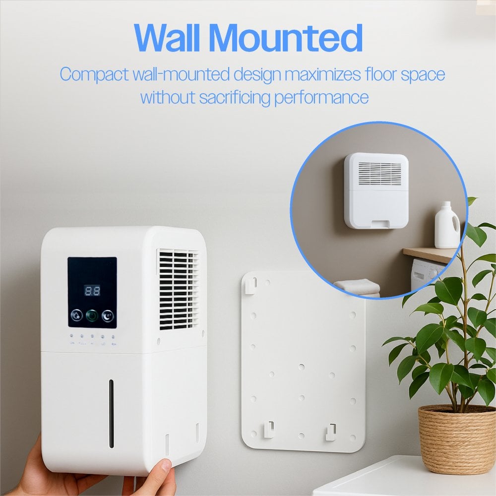 Wall or Freestanding 500ml Per Day Smart Dehumidifier Peltier